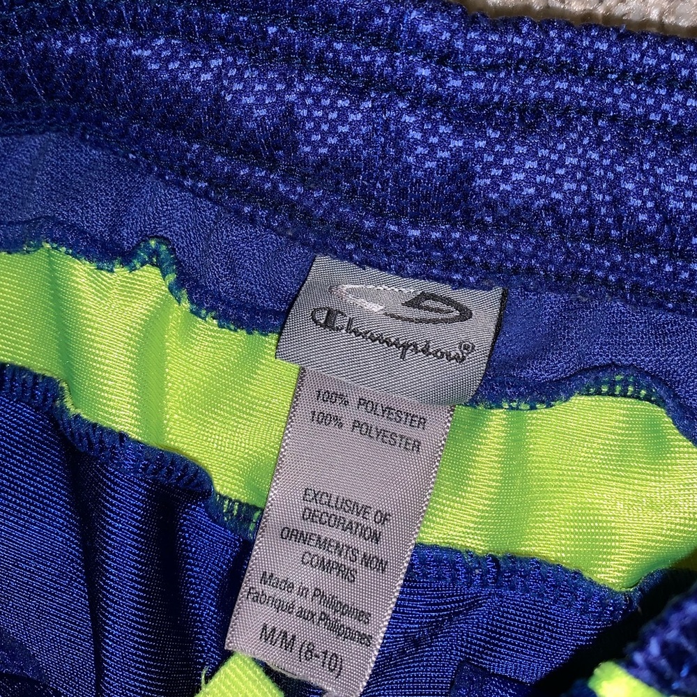 Champion Boys Blue & Yellow Athletic shorts size M - Picture 6 of 7